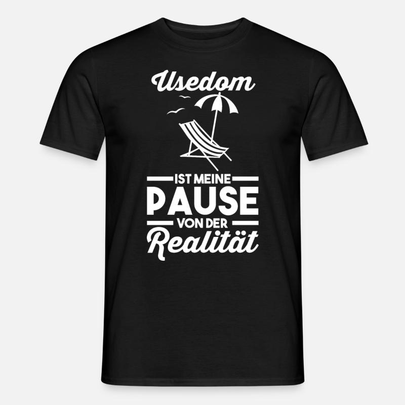 Ostsee Usedom - Männer T-Shirt - Schwarz
