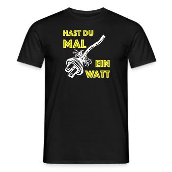 Hast du mal ein Watt | Energie sparen, Klimawandel - Männer T-Shirt - Schwarz - Vorne - AI Model Male 178 light (178cm)