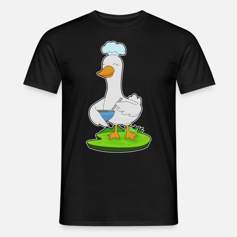 Duck Cooking Bowl - Men's T-Shirt - black