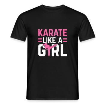Le karaté comme une fille - T-shirt homme - noir - Devant - AI Model Male 178 light (178cm)