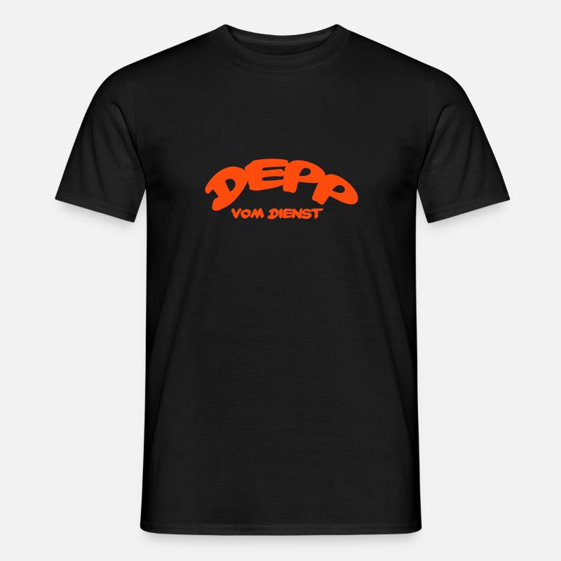 Depp Vom Dienst - Männer T-Shirt - Schwarz