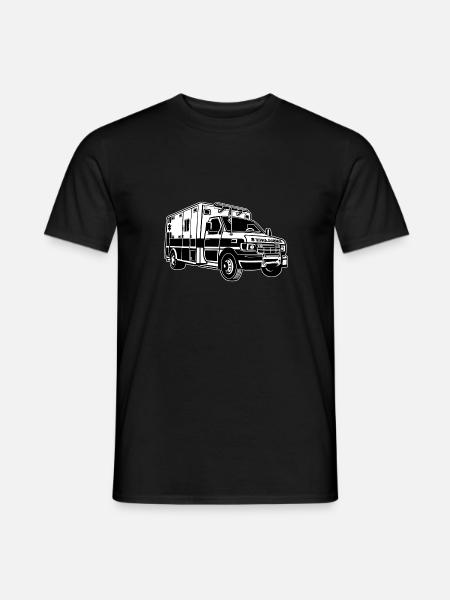Ambulance / ambulance 01_black white - Men's T-Shirt - black