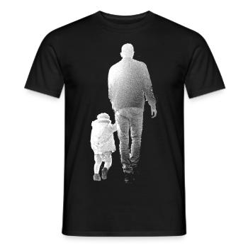 papa fille enfant amour love famille fierté - T-shirt homme - noir - Devant - AI Model Male 178 light (178cm)
