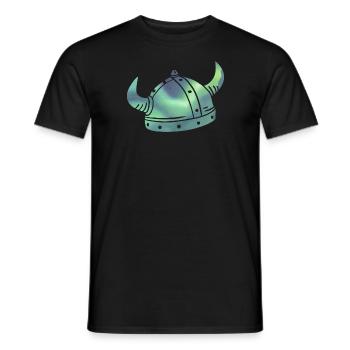 Island Wikinger Polarlicht Aurora Borealis - Männer T-Shirt - Schwarz - Vorne - AI Model Male 178 light (178cm)