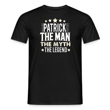 Patrick - T-shirt homme - noir - Devant - AI Model Male 178 light (178cm)