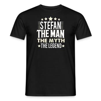 Stefan - T-shirt homme - noir - Devant - AI Model Male 178 light (178cm)