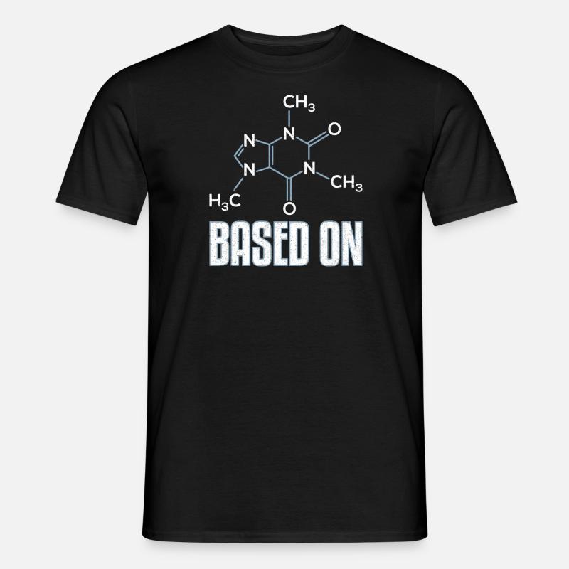 Basiert auf Koffein-Molekül-Geschenk - Männer T-Shirt - Schwarz