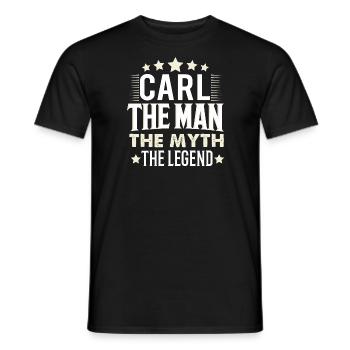 Carl - Men's T-Shirt - black - Front - AI Model Male 178 light (178cm)