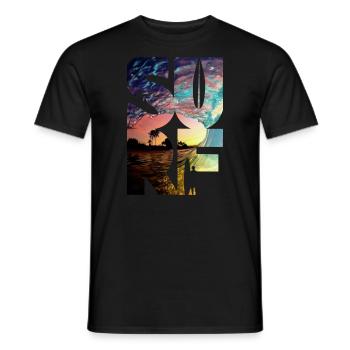 Surf Surfers Surf Surf - T-shirt homme - noir - Devant - AI Model Male 178 light (178cm)