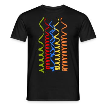 Karneval Kostüm Faschingskostüm Luftschlangen bunt - Männer T-Shirt - Schwarz - Vorne - AI Model Male 178 light (178cm)