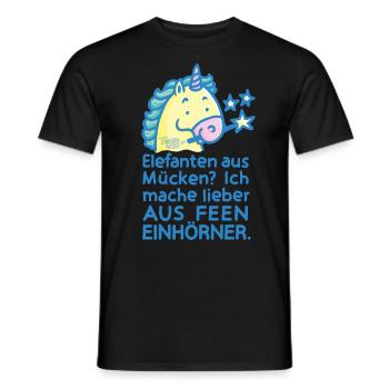 Ich mache aus Feen Einhörner - Männer T-Shirt - Schwarz - Vorne - AI Model Male 178 light (178cm)