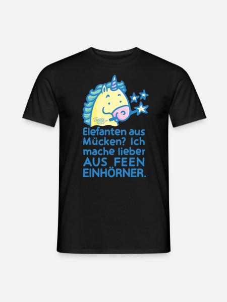 Ich mache aus Feen Einhörner - Männer T-Shirt - Schwarz