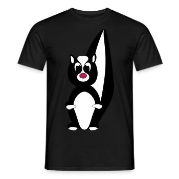 L’écureuil puant - T-shirt homme - noir - Devant - AI Model Male 178 light (178cm)