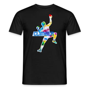 Climbing Free Time Gift Climber - Men's T-Shirt - black - Front - AI Model Male 178 light (178cm)