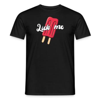 Lick me - Water Ice T-Shirt for Summer - Men's T-Shirt - black - Front - AI Model Male 178 light (178cm)