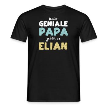 Dieser Geniale Papa Gehört Zu Elian - Männer T-Shirt - Schwarz - Vorne - AI Model Male 178 light (178cm)