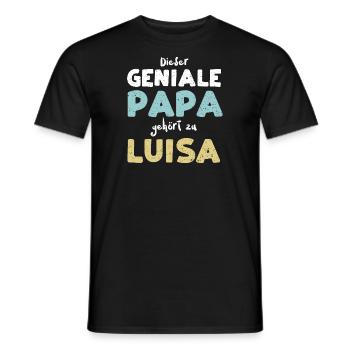 Dieser Geniale Papa Gehört Zu Luisa - Männer T-Shirt - Schwarz - Vorne - AI Model Male 178 light (178cm)