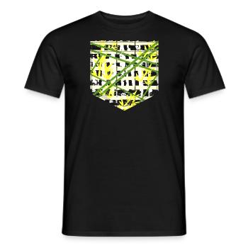 Brusttasche Jungle - Männer T-Shirt - Schwarz - Vorne - AI Model Male 178 light (178cm)