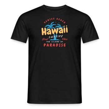 Venice Beach Hawaii - Super ambiance - T-shirt homme - noir - Devant - AI Model Male 178 light (178cm)