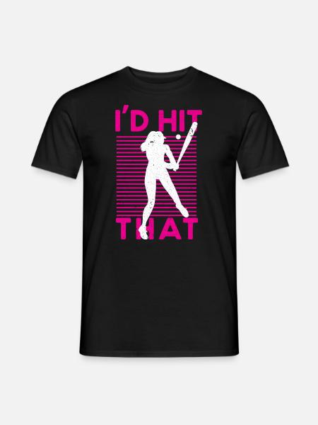 Baseball Baseballschläger Baseballspieler - T-shirt herr - svart