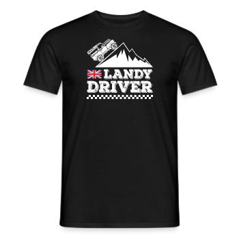 Landy Driver - Men's T-Shirt - black - Front - AI Model Male 178 light (178cm)