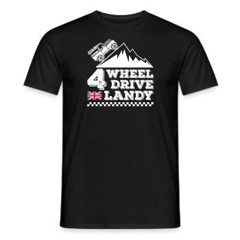 4 roues motrices Landy - T-shirt homme - noir - Devant - AI Model Male 178 light (178cm)