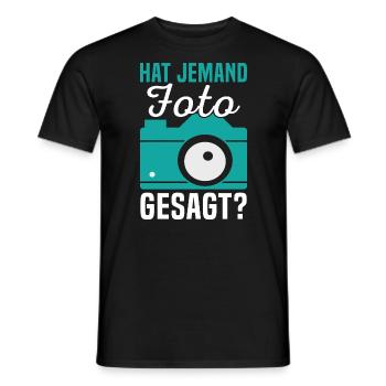 Fotograf Fotokamera Hat jemand Foto gesagt - Männer T-Shirt - Schwarz - Vorne - AI Model Male 178 light (178cm)