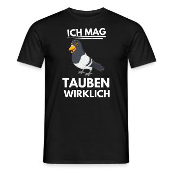 Taubenrennen Vogel Tier Lustiges Geschenk Taube - Männer T-Shirt - Schwarz - Vorne - AI Model Male 178 light (178cm)