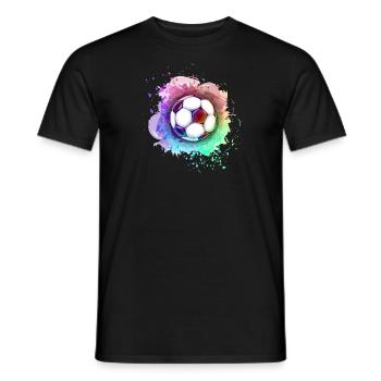 Fußball Soccer - Männer T-Shirt - Schwarz - Vorne - AI Model Male 178 light (178cm)