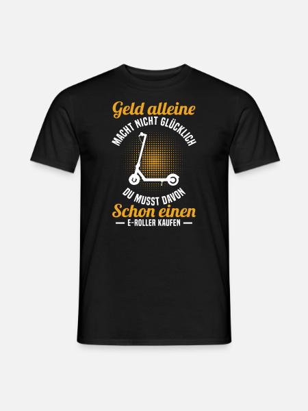 E-Roller Roller E-Scooter - Männer T-Shirt - Schwarz
