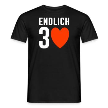 30. Geburtstag Geschnek dreißig - Männer T-Shirt - Schwarz - Vorne - AI Model Male 178 light (178cm)