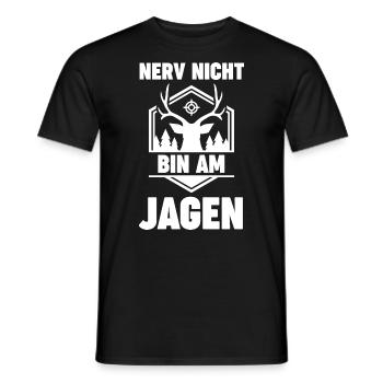 Nerv Nicht Bin Am Jagen - Männer T-Shirt - Schwarz - Vorne - AI Model Male 178 light (178cm)