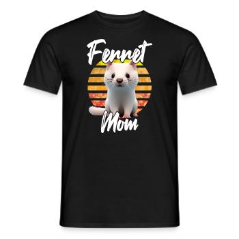 Frettchen Mama - Männer T-Shirt - Schwarz - Vorne - AI Model Male 178 light (178cm)