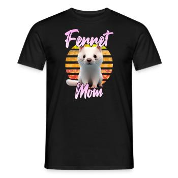 Frettchen Mama - Männer T-Shirt - Schwarz - Vorne - AI Model Male 178 light (178cm)