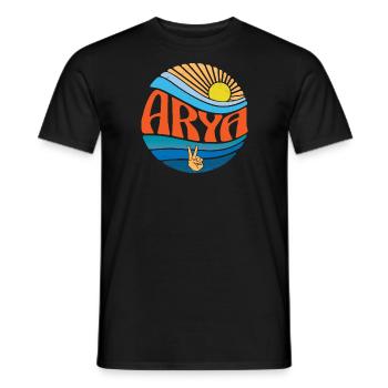 Arya Chemise Vintage Sunset Arya Groovy Tie Dye - T-shirt homme - noir - Devant - AI Model Male 178 light (178cm)