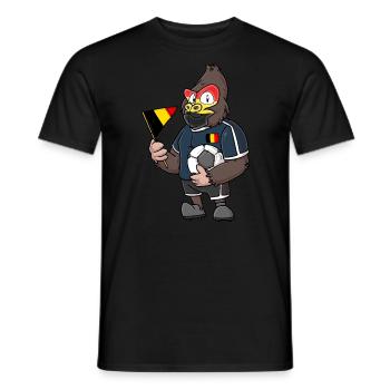 Gorille belge - T-shirt homme - noir - Devant - AI Model Male 178 light (178cm)