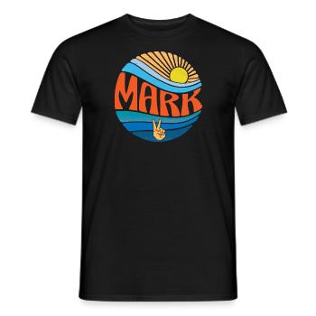 Mark Shirt Vintage Sunset Mark Groovy Tie Dye - T-shirt homme - noir - Devant - AI Model Male 178 light (178cm)