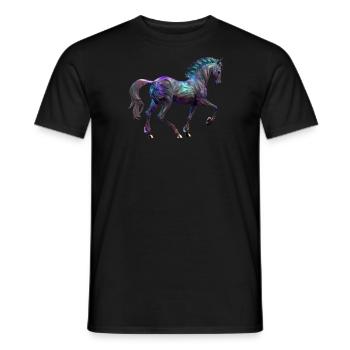 Horse riding - Men's T-Shirt - black - Front - AI Model Male 178 light (178cm)