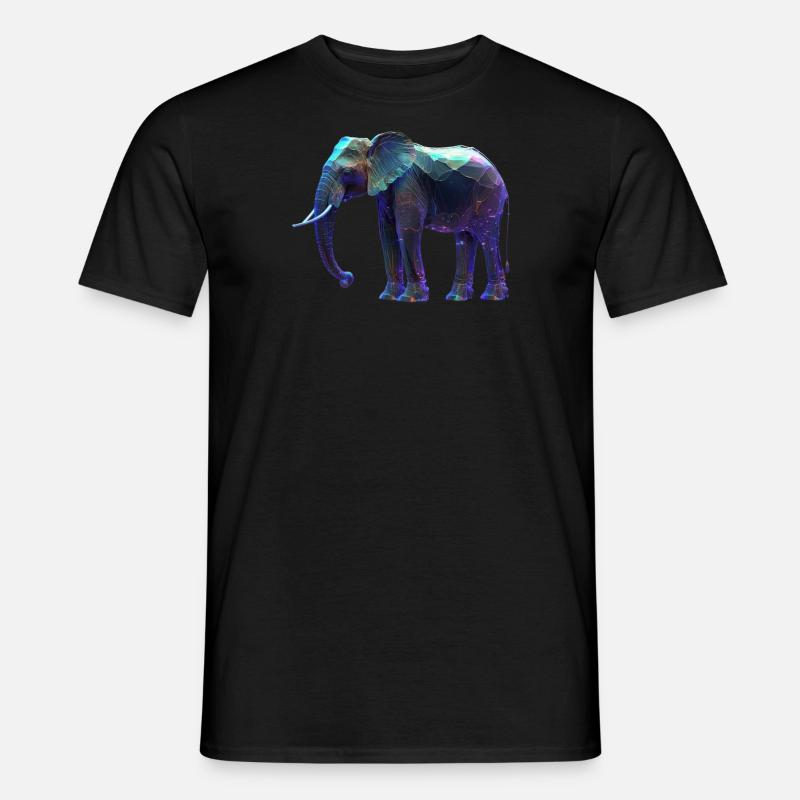 Elephant iriszierend I - Männer T-Shirt - Schwarz
