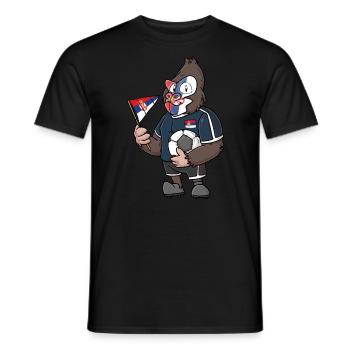 Serbie Gorille - T-shirt homme - noir - Devant - AI Model Male 178 light (178cm)