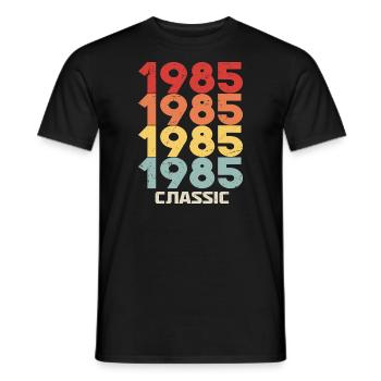 1985 Jubiläum im klassischen Vintage-Stil 1985 - Männer T-Shirt - Schwarz - Vorne - AI Model Male 178 light (178cm)