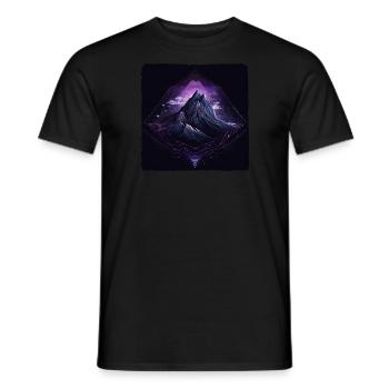 Mountain - Men's T-Shirt - black - Front - AI Model Male 178 light (178cm)