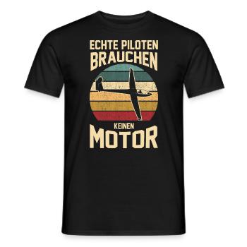 Segelflieger Fliegen Segelfliegen - Männer T-Shirt - Schwarz - Vorne - AI Model Male 178 light (178cm)