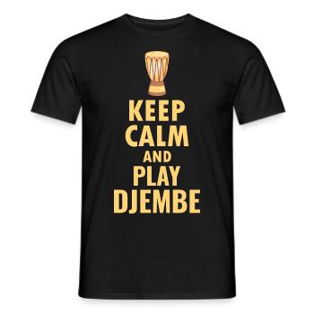 Djembe Player Drummer Music Drum Musician - Men's T-Shirt - black - Front - AI Model Male 178 light (178cm)