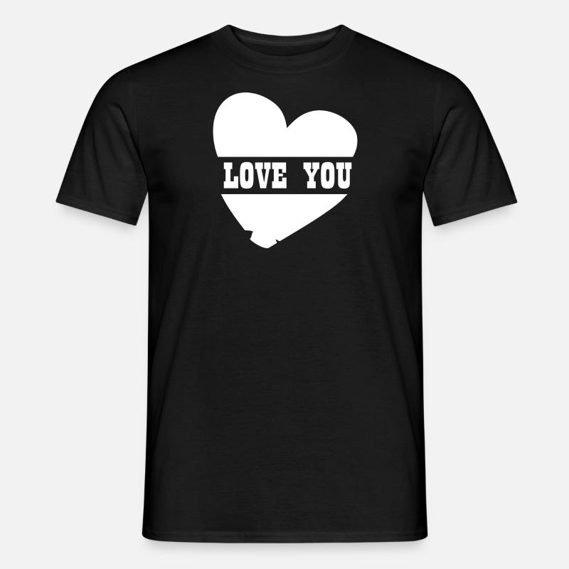 LOVE YOU - T-shirt herr - svart