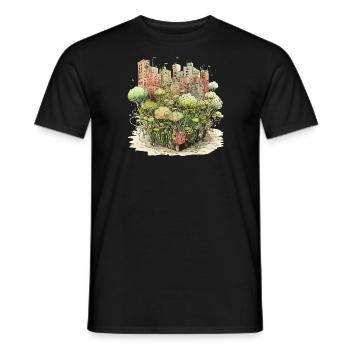 Green City - Men's T-Shirt - black - Front - AI Model Male 178 light (178cm)