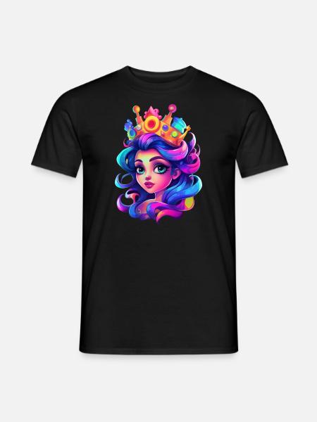 Princess with bright eyes - Men's T-Shirt - black