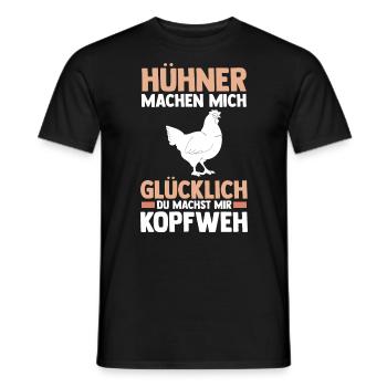 Huhn Landwirt Bauernhof Hühner - Männer T-Shirt - Schwarz - Vorne - AI Model Male 178 light (178cm)