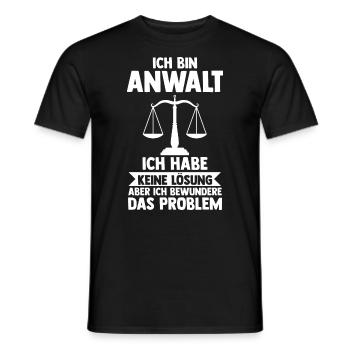 Jurist Anwalt - Männer T-Shirt - Schwarz - Vorne - AI Model Male 178 light (178cm)