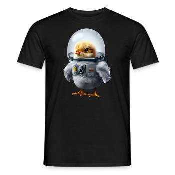 Astronautenhuhn Astronaut Huhn - Männer T-Shirt - Schwarz - Vorne - AI Model Male 178 light (178cm)